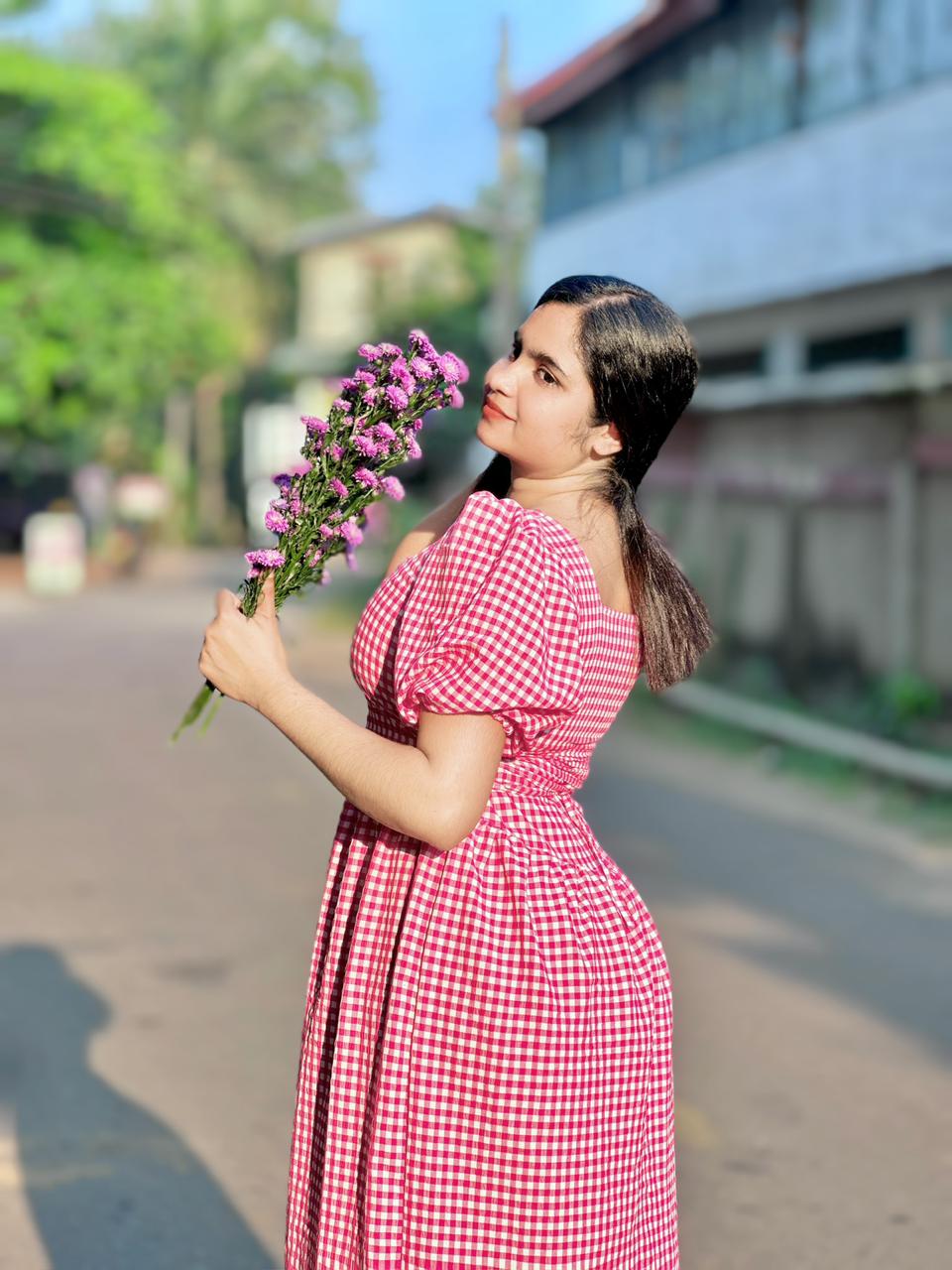 Square neck maxi dress