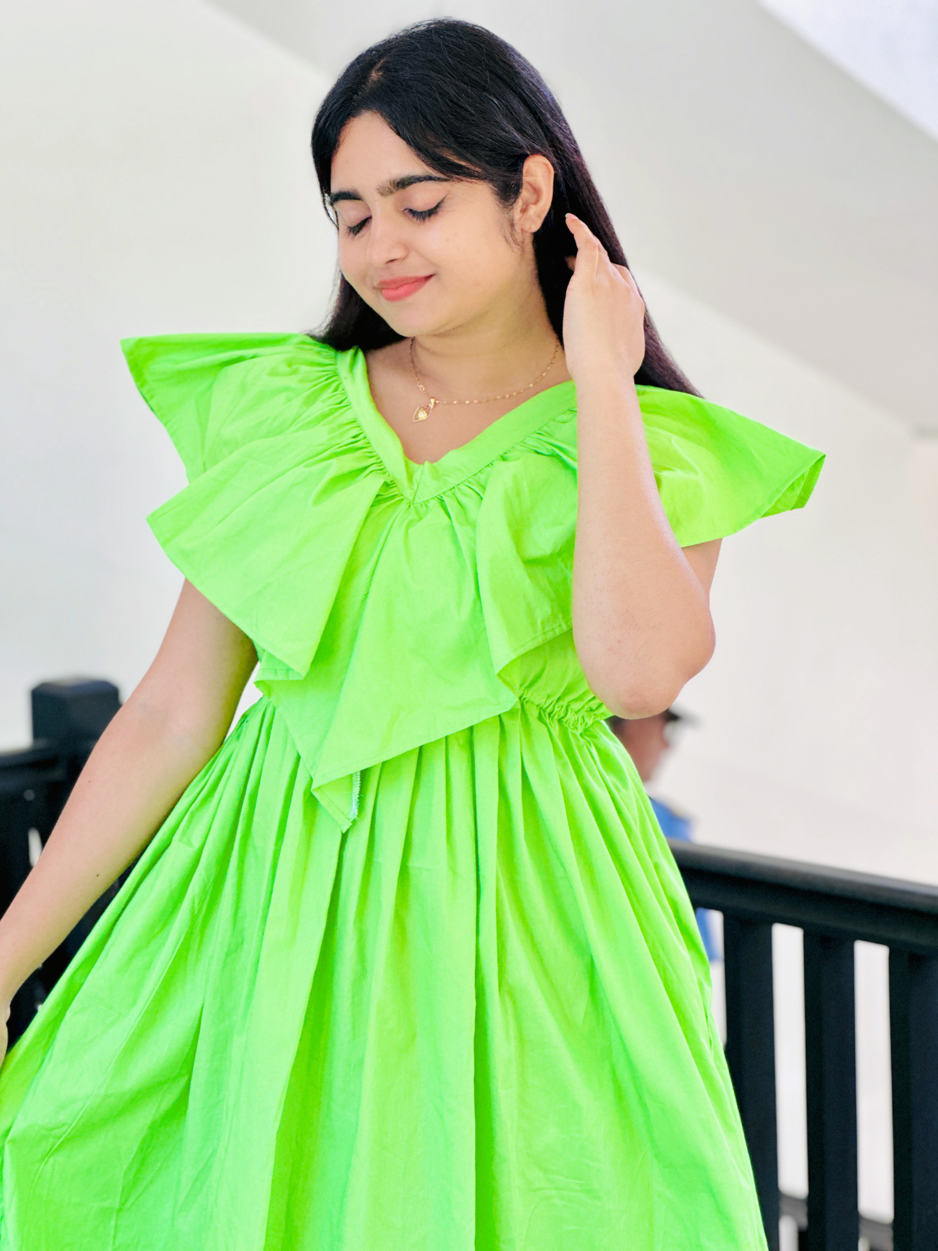 Ruffle maxi dress