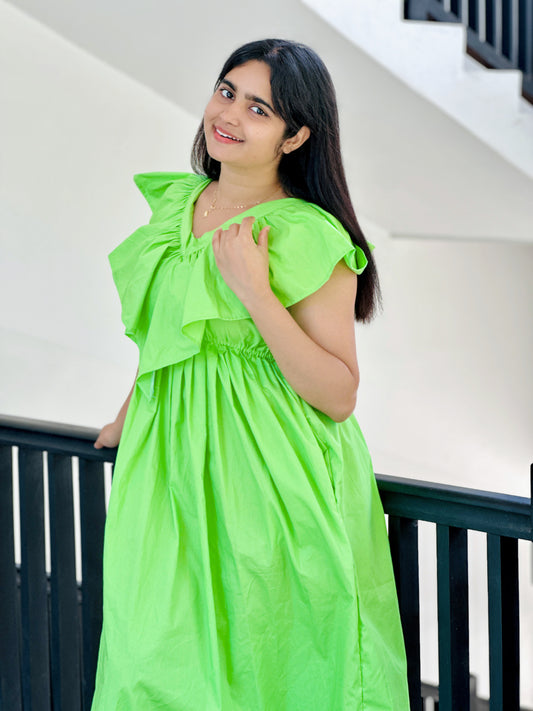 Ruffle maxi dress