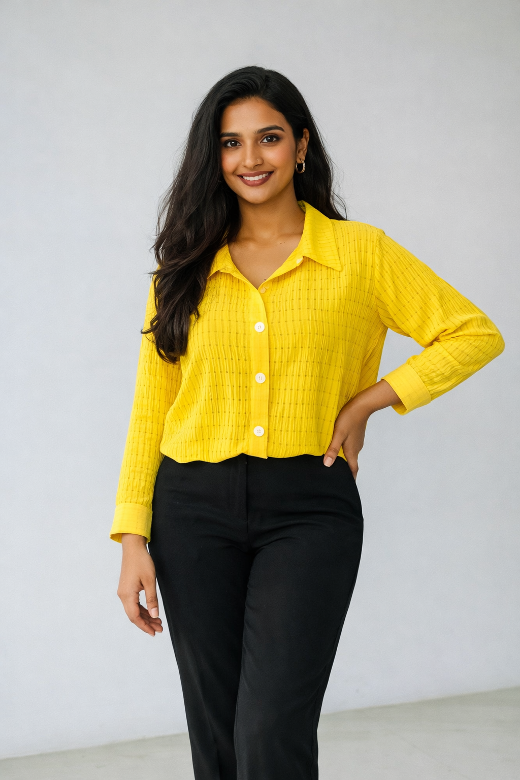 Fluffy cotton shirt blouse