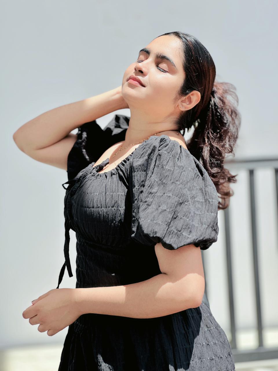 Skybloom Smocked Midi Dress