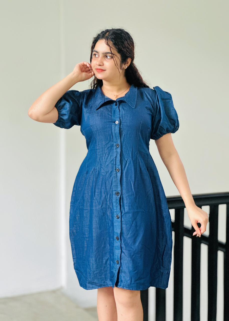 Charm Button-Down Shirt Dress