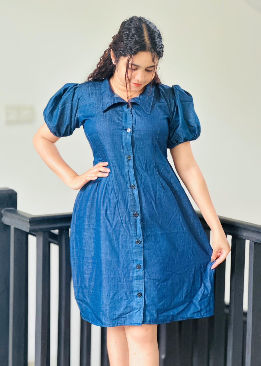 Charm Button-Down Shirt Dress