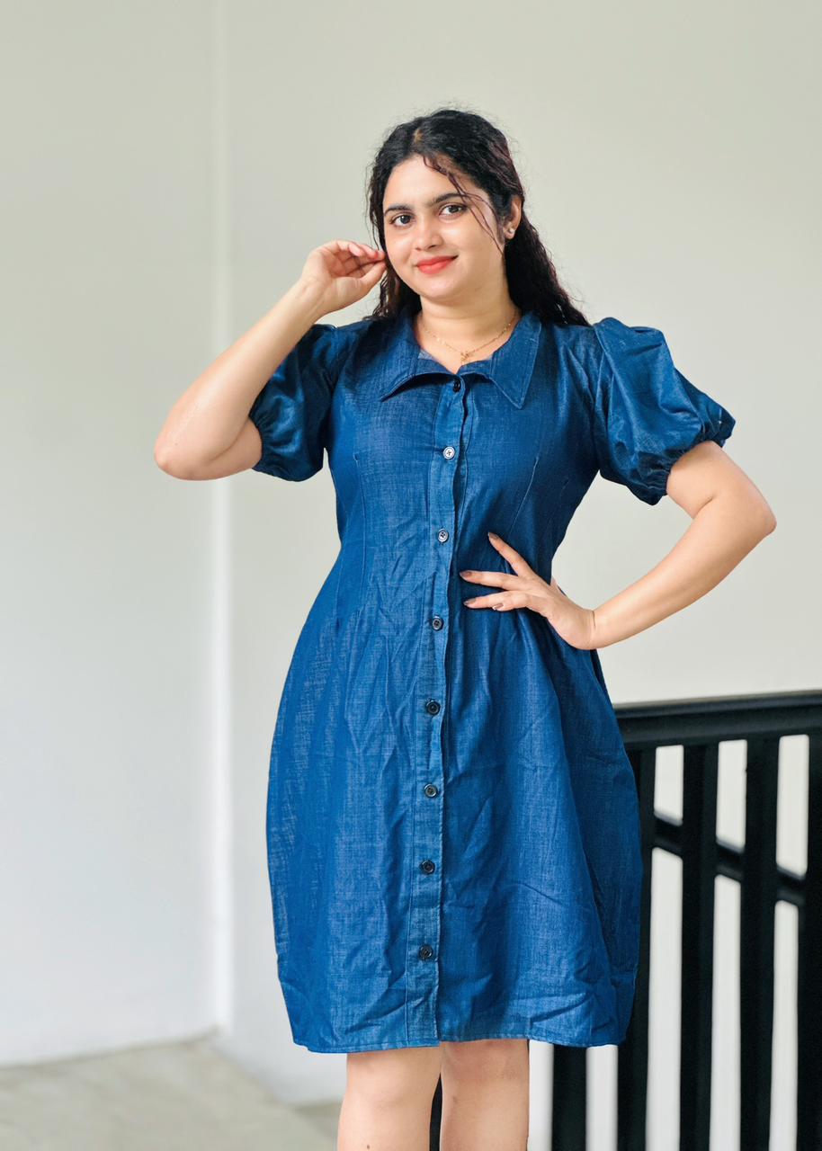 Charm Button-Down Shirt Dress