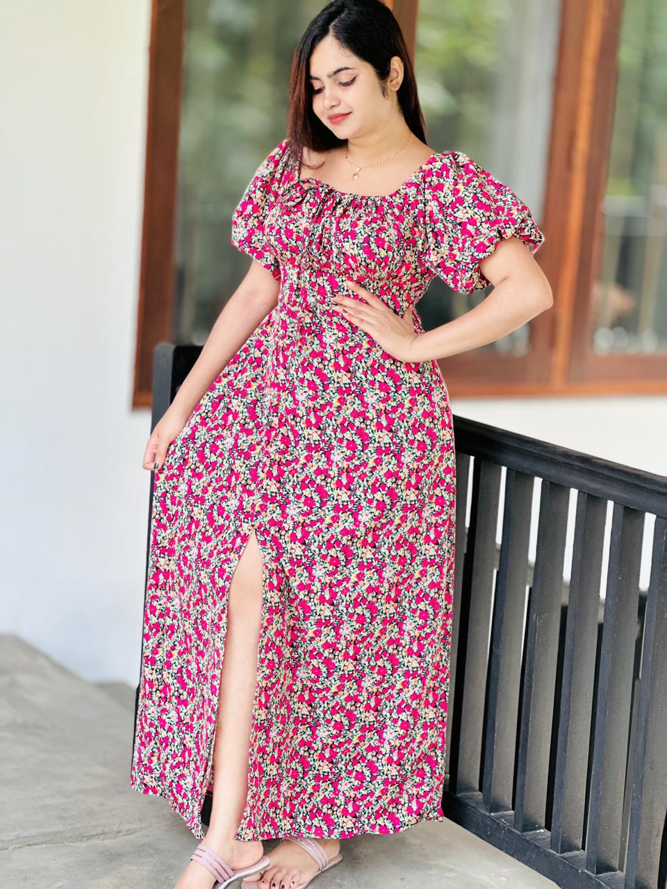 Milkmaid Floral Maxi Frock