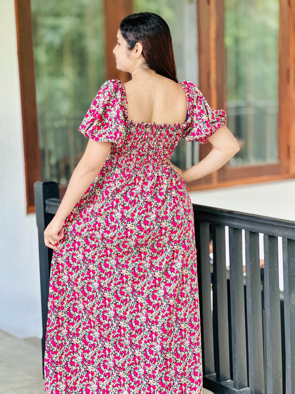Milkmaid Floral Maxi Frock