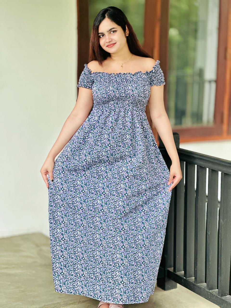 Off Shoulder Mini Floral Dress