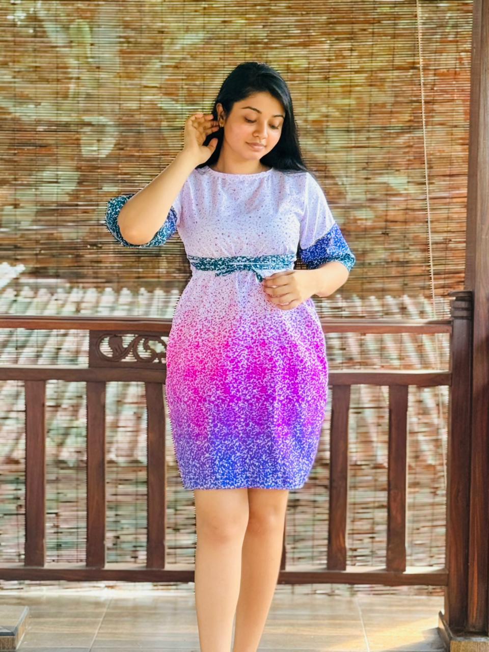 Ombre Print short Dress