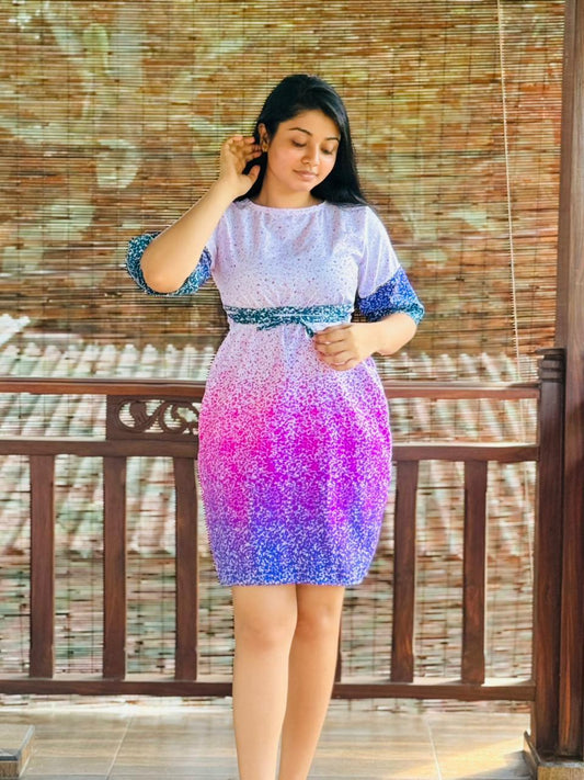 Ombre Print short Dress