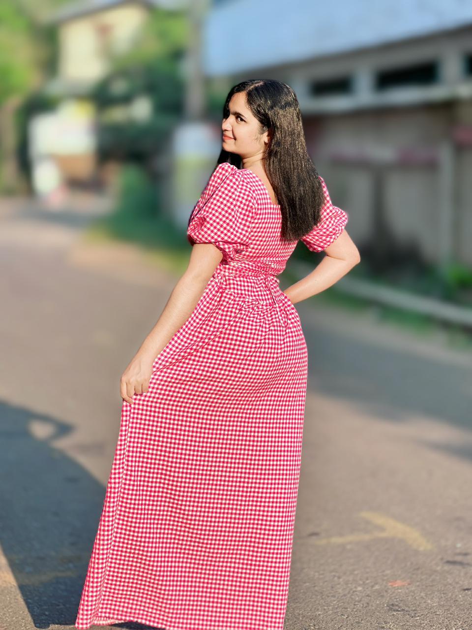 Square neck maxi dress