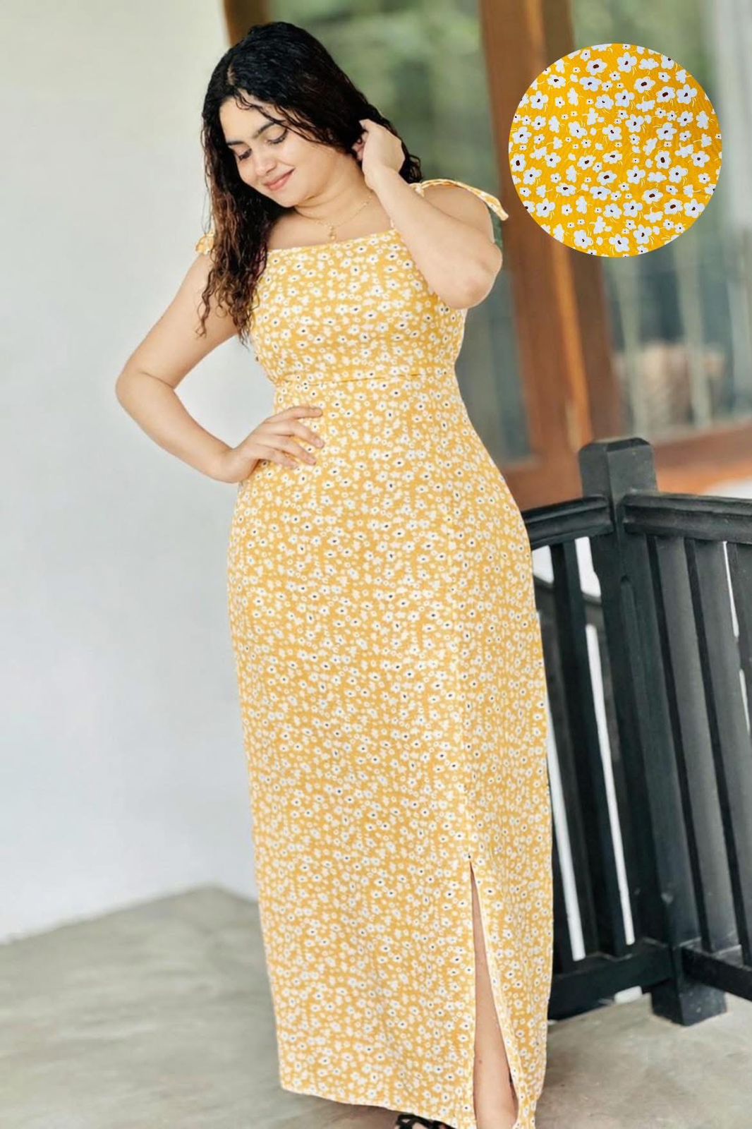 Rosabelle Floral Slit Maxi Dress